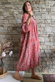 Kasbah Bubble Cotton Bandana Peasant Dress Indian Red